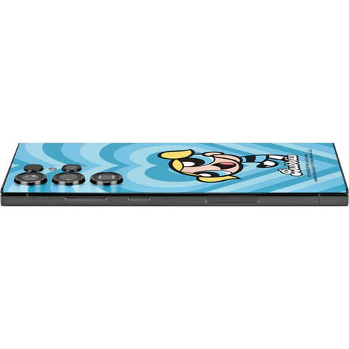 Cartoon Network Powerpuff Girls Bubbles Blue Hearts Galaxy S25 Ultra Skin